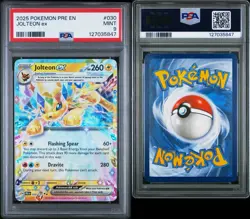 2025 POKEMON PRE EN-PRISMATIC EVOLUTIONS #030 JOLTEON EX PSA 9 - Image 3