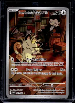 2025 Pokemon SV Destined Rivals DRI EN Team Rocket's Meowth #203/182 - Image 1