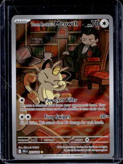 2025 Pokemon SV Destined Rivals - DRI EN Team Rocket's Meowth #203/182 - Image 1
