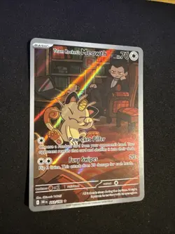 2025 Pokemon SV Destined Rivals DRI EN Team Rocket's Meowth #203/182 NM - Image 1