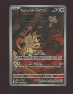 2025 Pokemon SV Destined Rivals DRI EN Team Rocket's Meowth #203/182 - Image 1