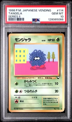 PSA 10 GEM MINT 1998 POKEMON VENDING SERIES 2 JAPANESE 114 TANGELA - Image 1