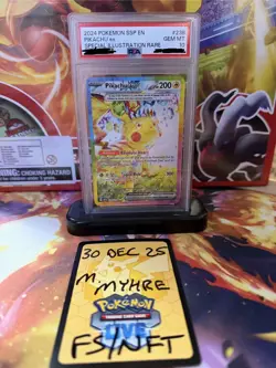 Pokemon 2024 Surging Sparks Pikachu ex 238/191 Special Illustration Rare PSA 10 - Image 1