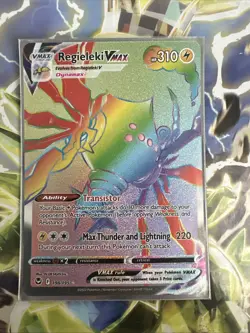 Holo Regieleki VMAX 198/195 Secret Rare Silver Tempest Pokemon TCG - Image 1