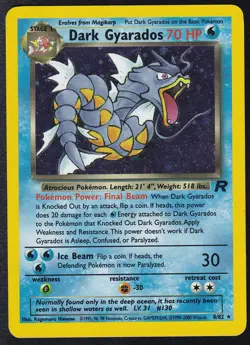 Pokemon TCG Dark Gyarados Holo Card Team Rocket Set 8/82 (LP) - Image 1
