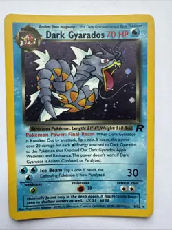 Pokemon TCG Dark Gyarados Holo Card Team Rocket Set 8/82 Vintage LP - Image 1