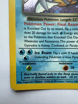 Pokemon TCG Dark Gyarados Holo Card Team Rocket Set 8/82 Vintage LP - Image 4