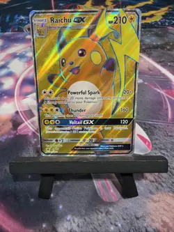 Pokemon TCG Raichu GX Black Star Promo SM90 Holo Card NM Condition - Image 1