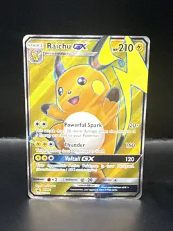 Pokemon TCG Raichu GX Black Star Promo SM90 Holo Card NM Condition - Image 1