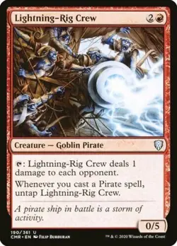 LIGHTNING-RIG CREW X 4 N/M COMMANDER LEGENDS MAGIC THE GATHERING - Image 1