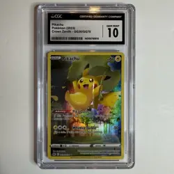Pikachu GG30/GG70 Crown Zenith Galarian Gallery 2023 Pokemon SWSH Graded CGC 10 - Image 1