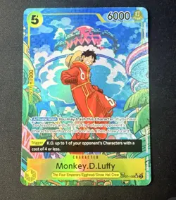 OP07-109 Monkey.D.Luffy : Treasure Rare Alternative Art English One Piece NM - Image 1