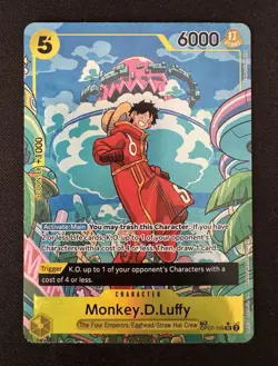 OP07-109 Monkey.D.Luffy : Treasure Rare Alternative Art English One Piece NM - Image 1