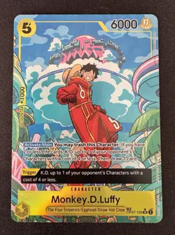 OP07-109 Monkey.D.Luffy : Treasure Rare Alternative Art English One Piece NM - Image 1