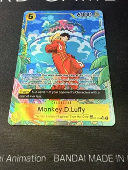 OP07-109 Monkey.D.Luffy : Treasure Rare Alternative Art English One Piece NM - Image 2