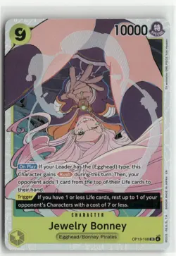Jewelry Bonney OP13-108 SR FOIL Carrying On His Will One Piece Card Game - Image 1