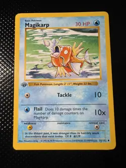 Pokemon TCG 1st Edition Base Set Shadowless Magikarp 35/102 - Image 1