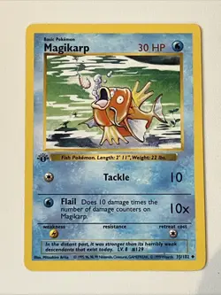 Pokemon TCG Magikarp 1st Edition Shadowless Base Set 35/102 Very Nice - Image 1