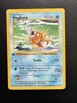 Pokemon TCG Magikarp Base Set 35/102, Regular 1st Edition, Shadowless - Image 1