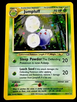 Jumpluff Holo 7/111 NM Neo Genesis Rare WOTC Pokemon Card TCG Near Min - Image 1