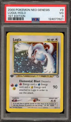 Pokemon Lugia Neo Genesis 1st Edition Holo Rare #9 PSA 3 - Image 1