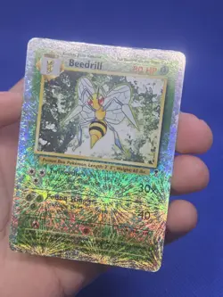 2002 Pokemon Legendary Collection Bedrill 20/110 Firework Reverse Holo CREASED - Image 2