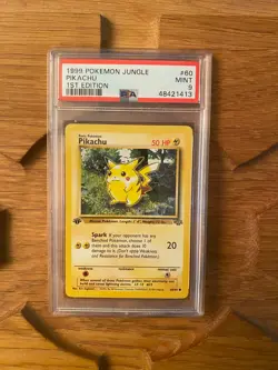 1999 Pokemon 1st Edition Jungle Pikachu 60/64 PSA 9 #48421413 - Image 2