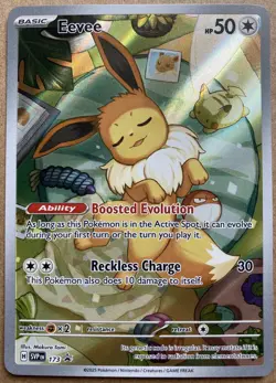 Eevee SVP 173 Black Star Prismatic Evolution ETB Pokemon TCG Not Sealed - Image 1