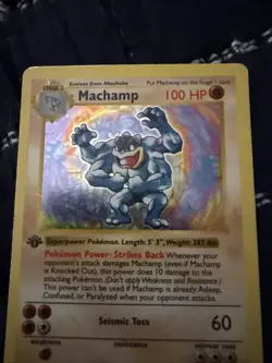 Pokemon TCG Machamp Holo Rare 1st Edition Shadowless Base Set 8/102 - Image 2