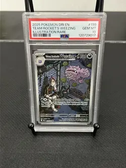 Pokemon Team Rocket's Weezing 199/182 Sv10: Destined Rivals Holo PSA 10 - Image 1