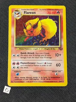 Flareon 3/64 - Jungle Unlimited Holo Rare Pokemon TCG MP - Image 1