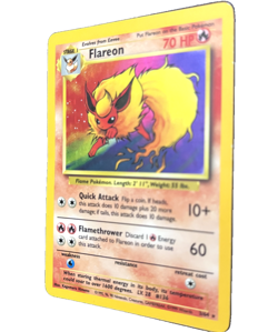Pokemon TCG Flareon 3/64 Jungle Unlimited Holo Rare 1999 WOTC MP - Image 2