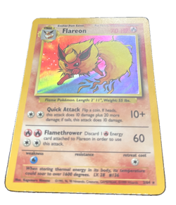 Pokemon TCG Flareon 3/64 Jungle Unlimited Holo Rare 1999 WOTC MP - Image 3