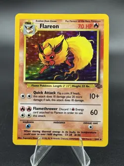 Flareon - 3/64 - Jungle Unlimited 1999 - WOTC - Holo Rare - LP - Pokemon TCG - Image 1