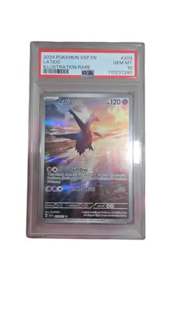 Pokemon Latios Surging Sparks Illustration Rare 203/191 PSA 10 Gem Mint TCG - Image 1