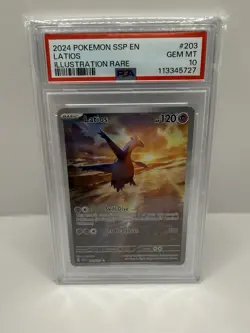 Pokemon TCG Latios Illustration Rare Surging Sparks 203/191 PSA 10 - Image 1
