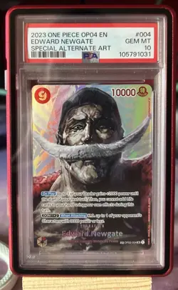 Edward Newgate Special Alternate Art 2023 One Piece OP04 ENGLISH PSA 10 - Image 1
