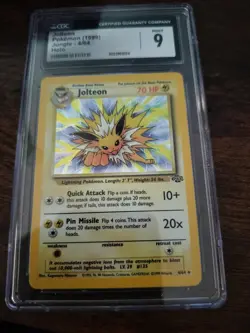 CGC 9 MINT Jolteon 1999 Jungle 4/64 Holo Pokemon Card - Image 1