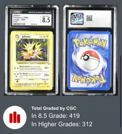 Pokemon Jungle 4/64 Jolteon 1999 Holo Rare Lightning CGC 8.5 NM/MINT+ - Image 1