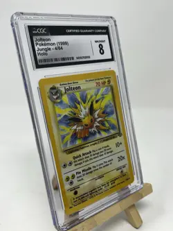 Jolteon Pokemon Card (1999) Jungle 4/64 Holo CGC 8 NM/MINT - Image 2