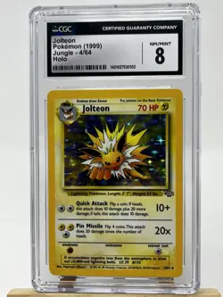 Jolteon Pokemon Card (1999) Jungle 4/64 Holo CGC 8 NM/MINT - Image 5