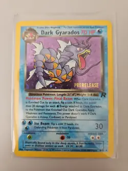 Pokemon Dark Gyarados TCG Holo Rare Card 8/82 Team Rocket Series PRERELEASE 1999 - Image 1