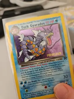 Pokemon Dark Gyarados TCG Holo Rare Card 8/82 Team Rocket Series PRERELEASE 1999 - Image 2