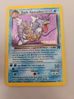 Pokemon Dark Gyarados TCG Holo Rare Card 8/82 Team Rocket Series PRERELEASE 1999 - Image 5