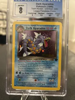 1999 Pokemon Team Rocket Dark Gyarados-Holo Prerelease Promo CGC 8 / 82 - Image 2