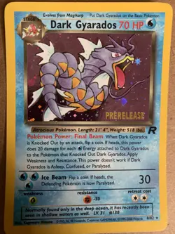 Pokemon 1999 Dark Gyarados Holo PRE RELEASE Stamp SP Team Rocket Very Rare 8/82 - Image 2