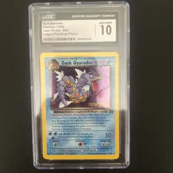 1999 Pokemon Team Rocket Dark Gyarados League Prerelease Holo Promo #8/82 CGC 10 - Image 1