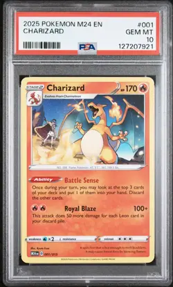 2025 POKEMON M24 EN-MCDONALD'S COLL #001 CHARIZARD PSA 10 - Image 1