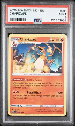 2025 POKEMON M24 EN-MCDONALD'S COLL #001 CHARIZARD PSA 9 - Image 1