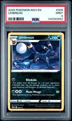 2025 POKEMON M24 EN-MCDONALD'S COLL #009 UMBREON PSA 9 - Image 1
